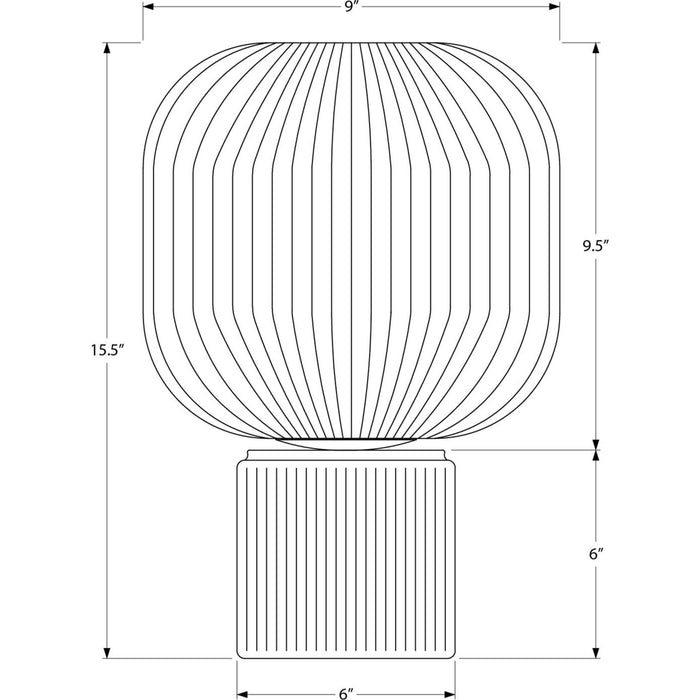15"H Table Lamp Glass base