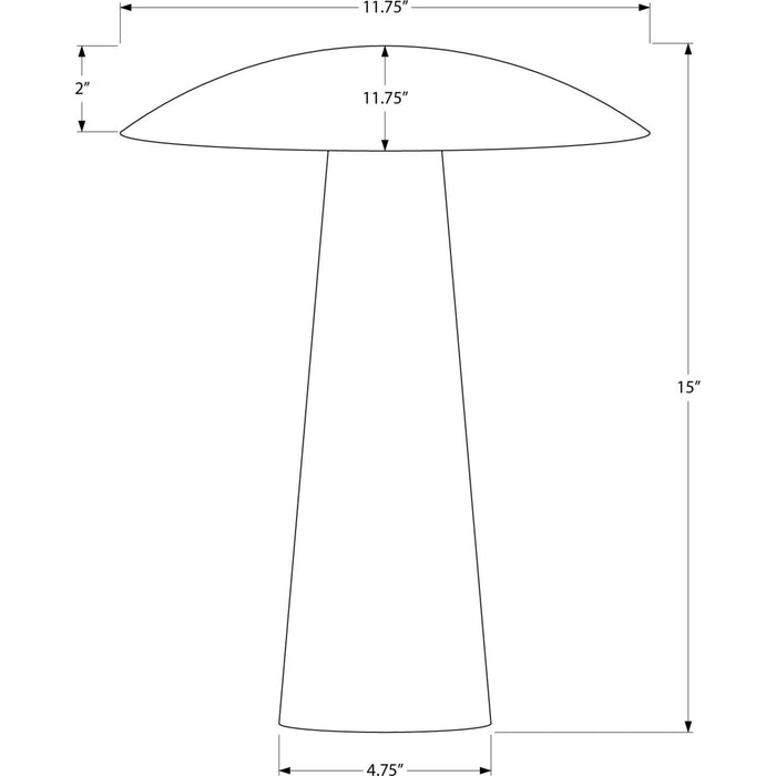 15"H Table Lamp Metal base LED