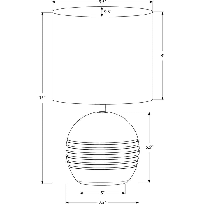 15"H Table Lamp Resin base