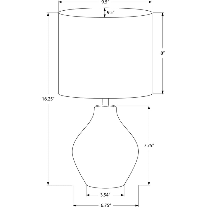 16"H Table Lamp Resin base