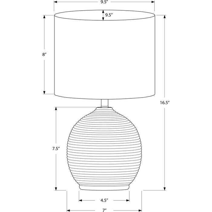 16"H Table Lamp Resin base