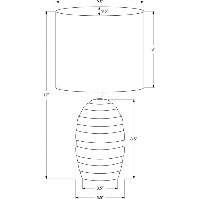 17"H Table Lamp Ceramic base