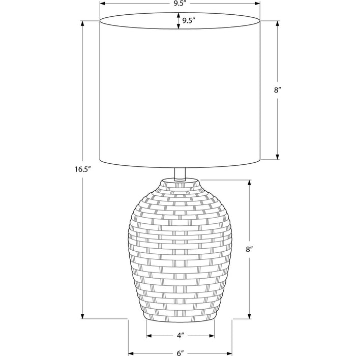 17"H Table Lamp Ceramic base
