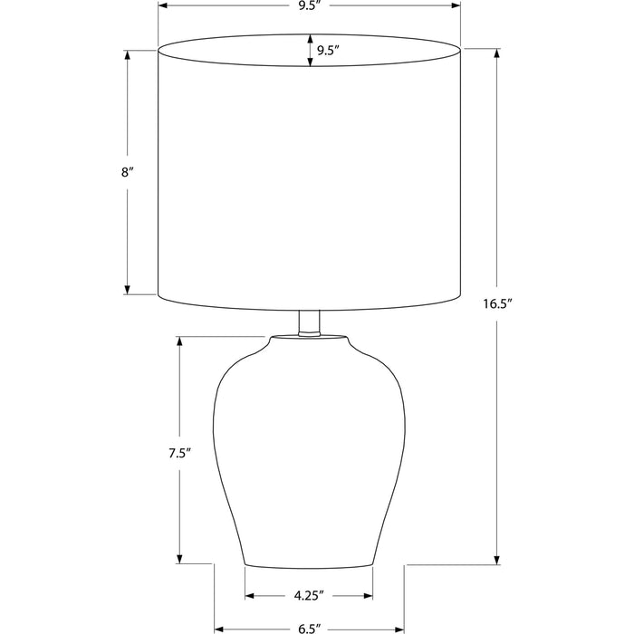 17"H Table Lamp Ceramic base