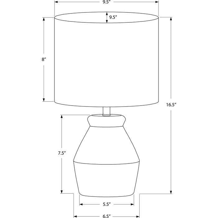 17"H Table Lamp Ceramic base