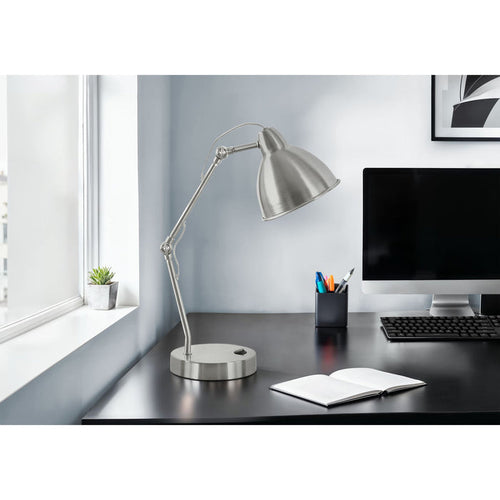 17"H Table Lamp Metal base USB