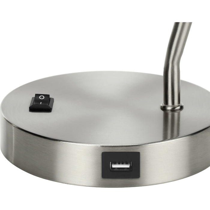 17"H Table Lamp Metal base USB
