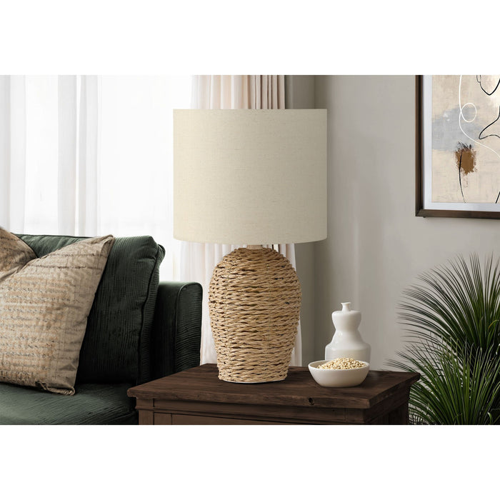 17"H Table Lamp Rattan base