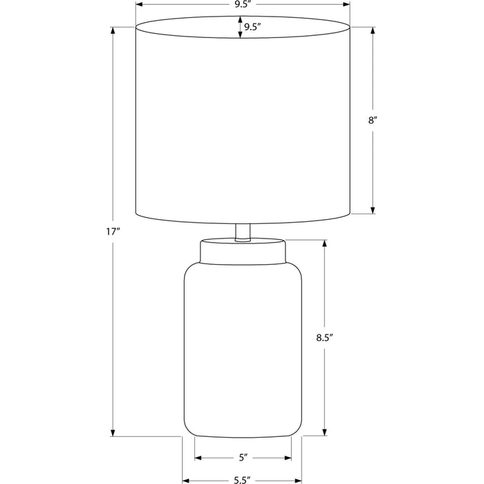 17"H Table Lamp Resin base
