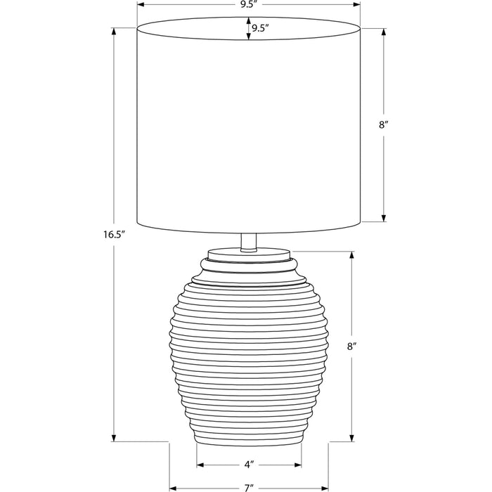 17"H Table Lamp Resin base