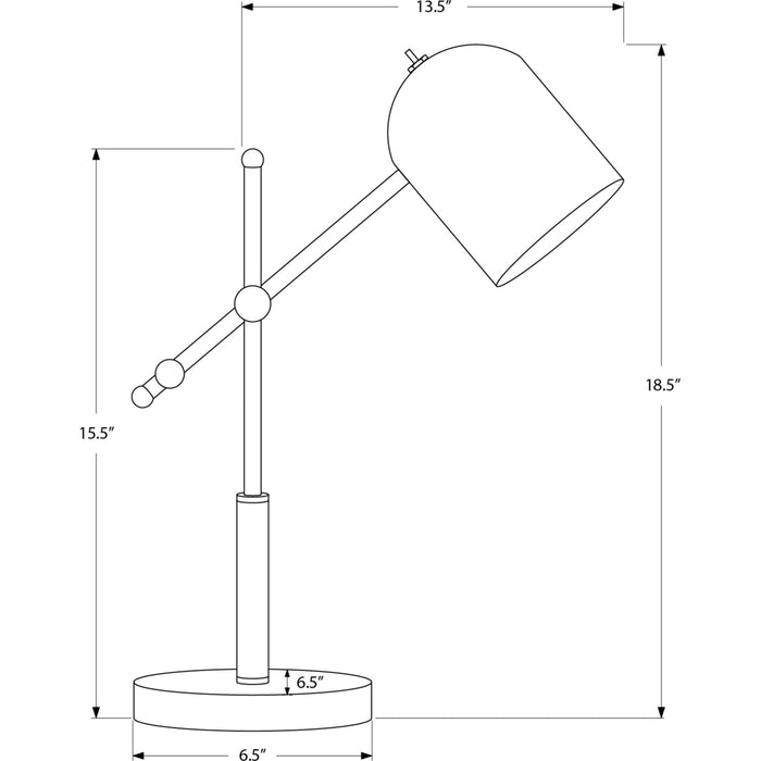 18"H Table Lamp Metal base