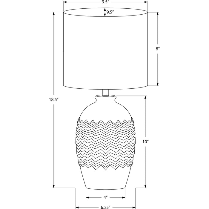19"H Table Lamp Ceramic base