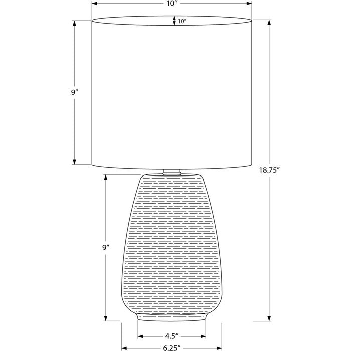 19"H Table Lamp Ceramic base