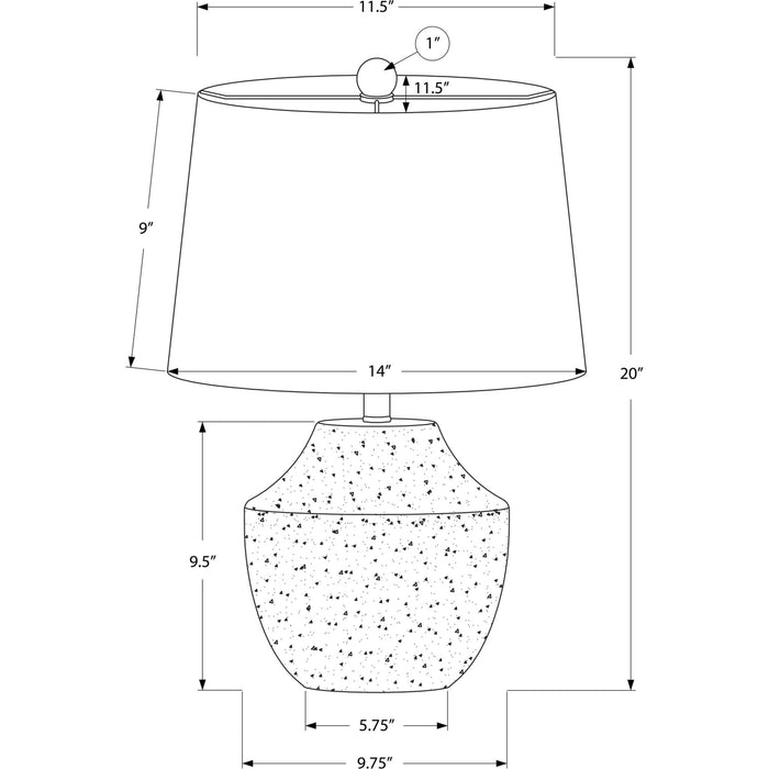 20"H Table Lamp Concrete base