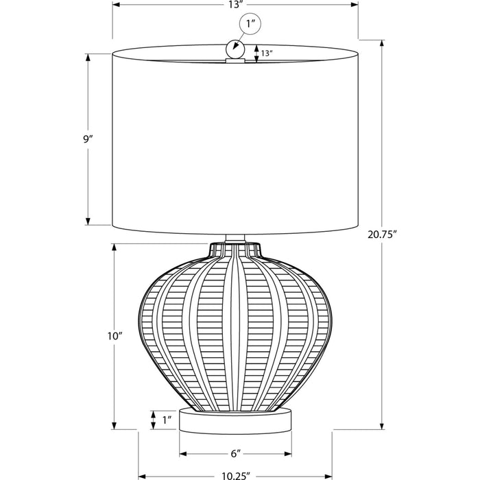 21"H Table Lamp Resin base