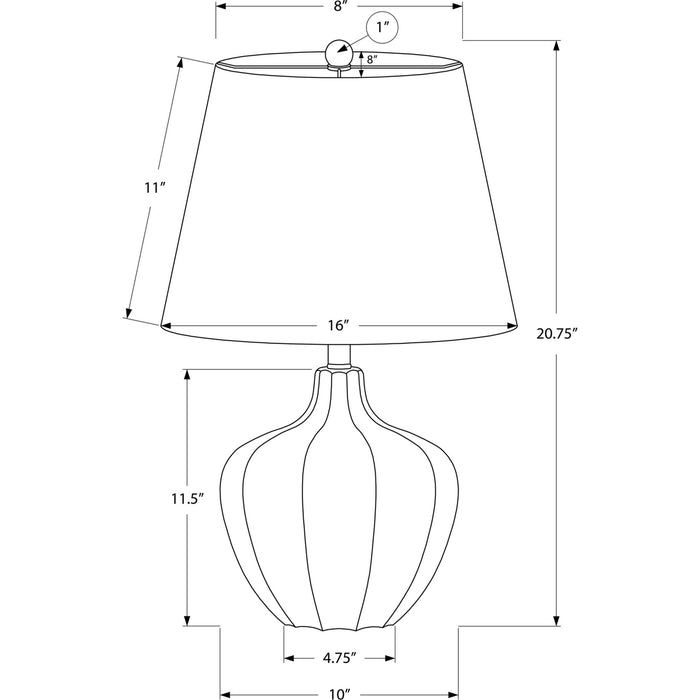 21"H Table Lamp Resin base