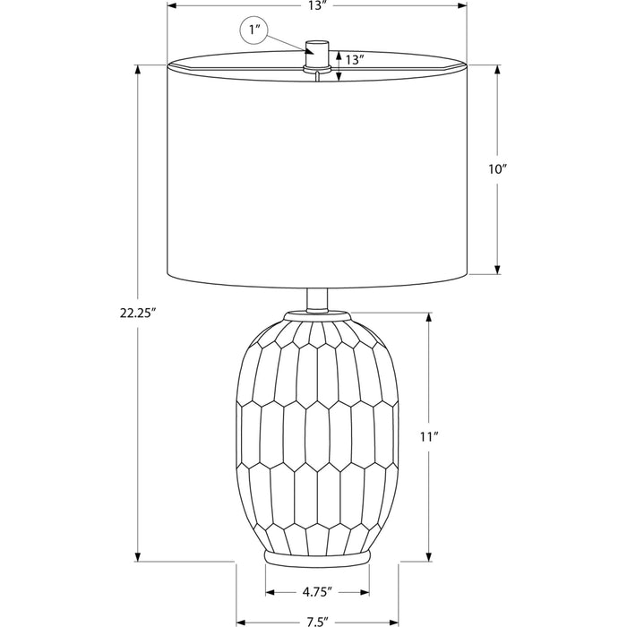 22"H Table Lamp Ceramic base