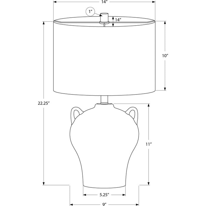 22"H Table Lamp Ceramic base