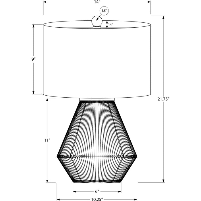 22"H Table Lamp Rope base