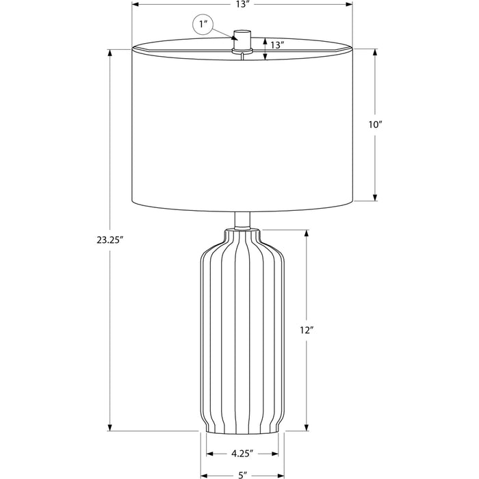 23"H Table Lamp Ceramic base