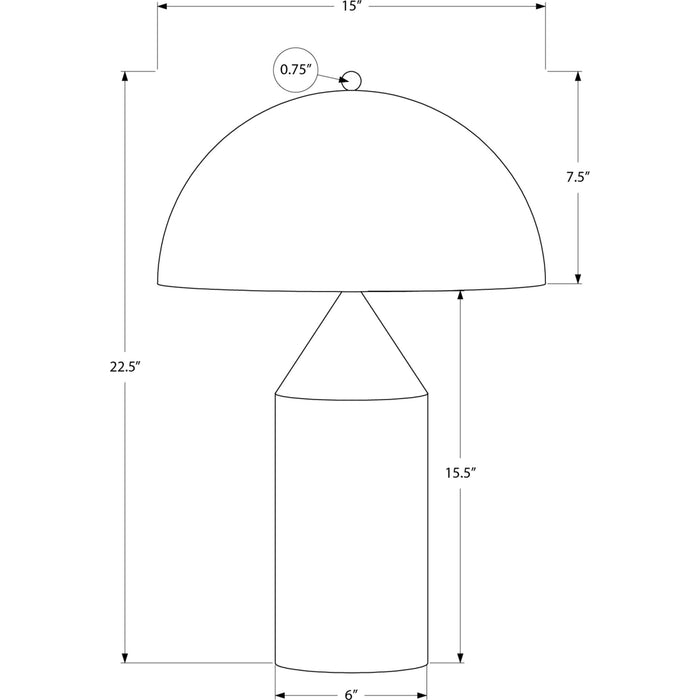23"H Table Lamp Metal base
