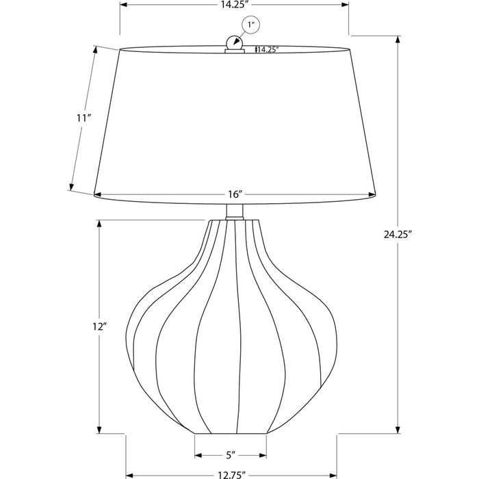 24"H Table Lamp Ceramic base