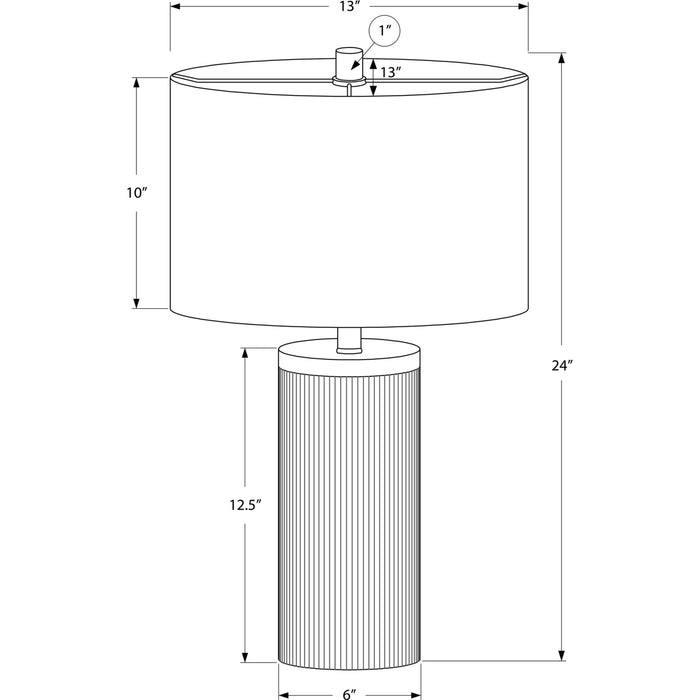 24"H Table Lamp Concrete base