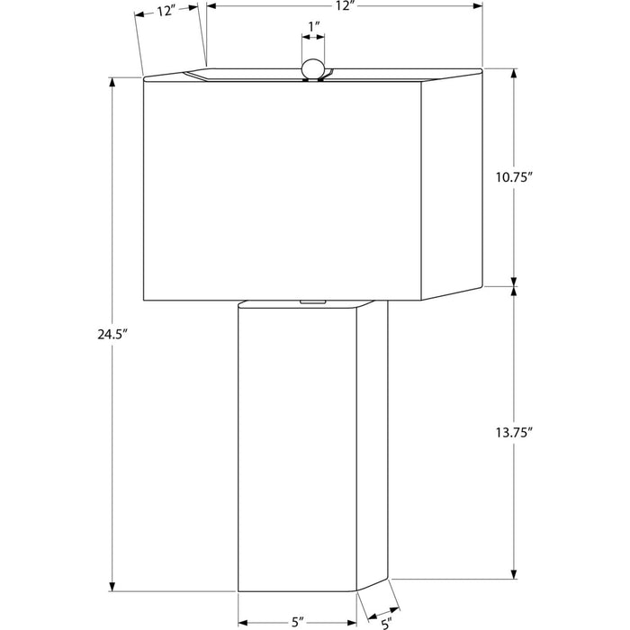 24"H Table Lamp Linen base