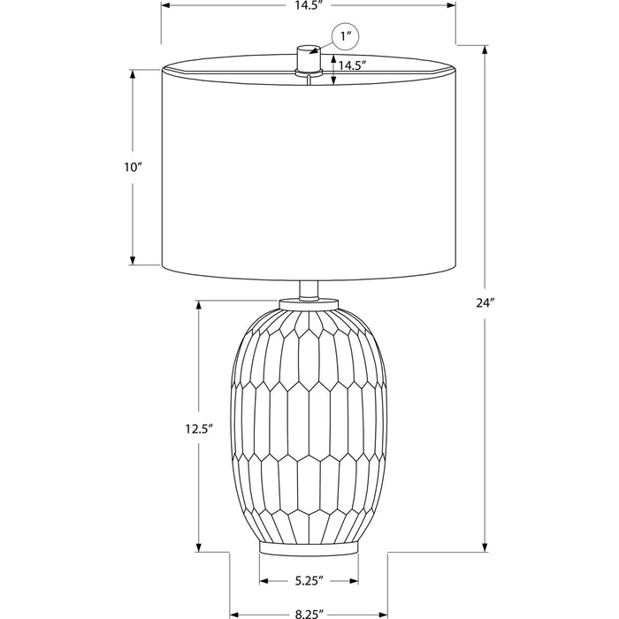 24"H Table Lamp Resin base