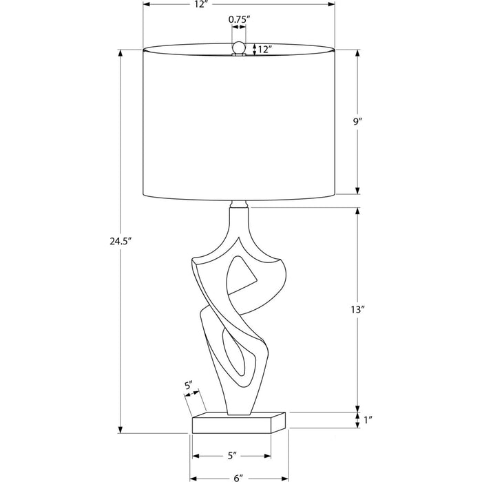 24"H Table Lamp Resin base