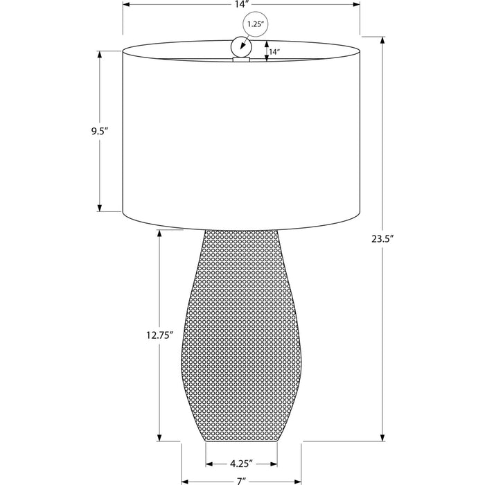 24"H Table Lamp Resin base