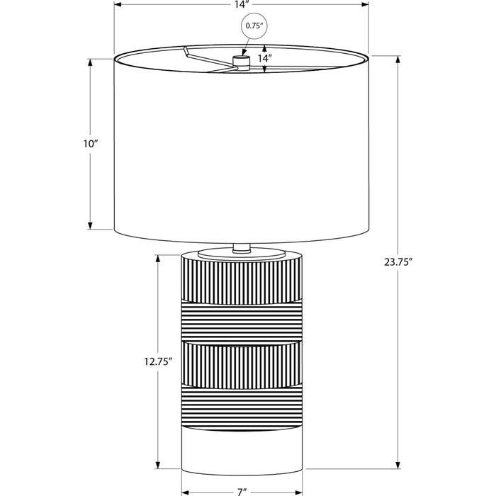 24"H Table Lamp Resin base
