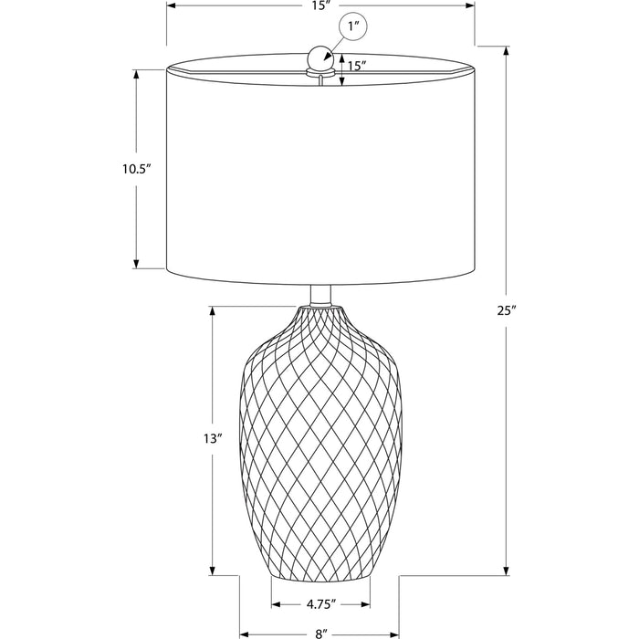 25"H Table Lamp Ceramic base