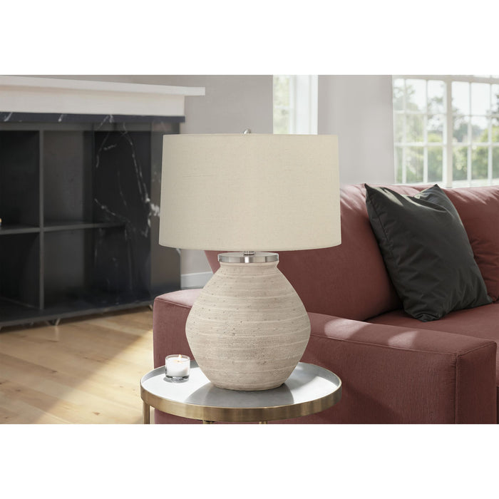 25"H Table Lamp Concrete base