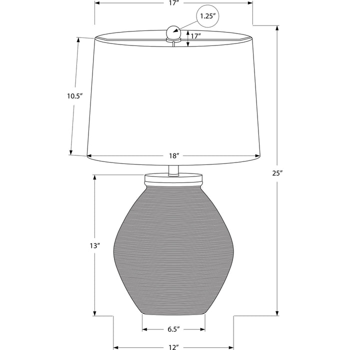 25"H Table Lamp Concrete base