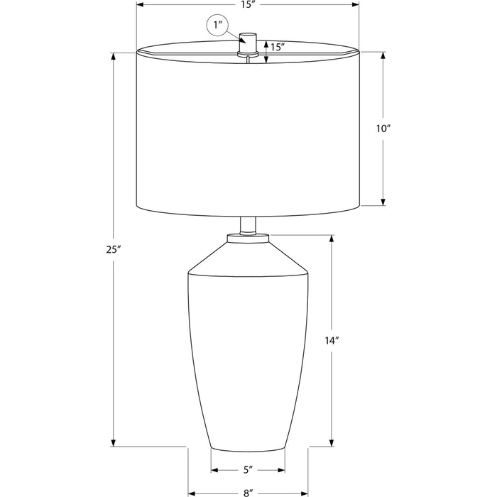 25"H Table Lamp Concrete base