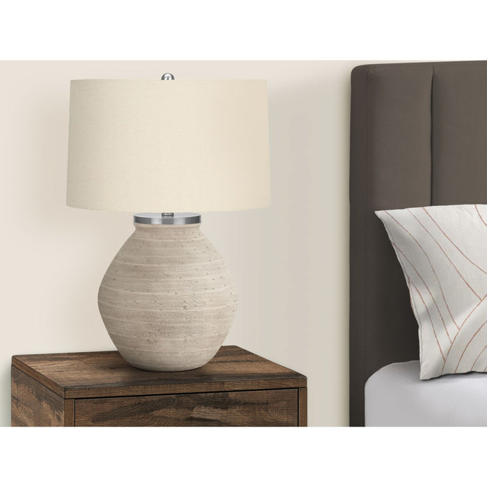 25"H Table Lamp Concrete base