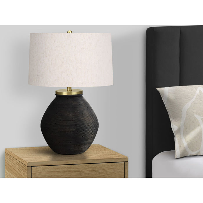 25"H Table Lamp Concrete base