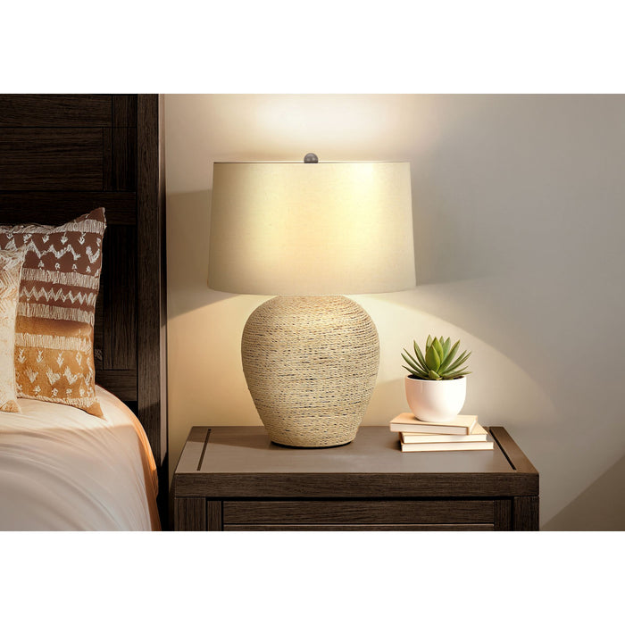 25"H Table Lamp Rattan base