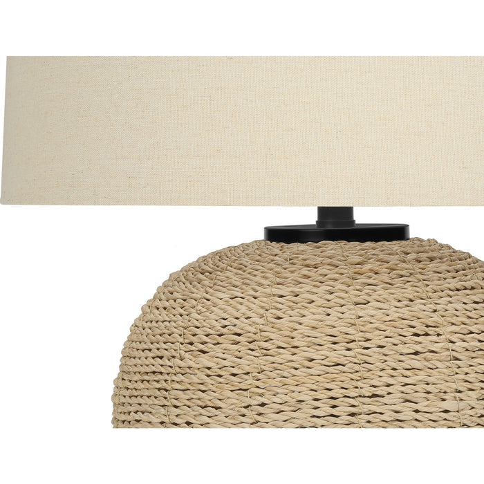 25"H Table Lamp Rattan base