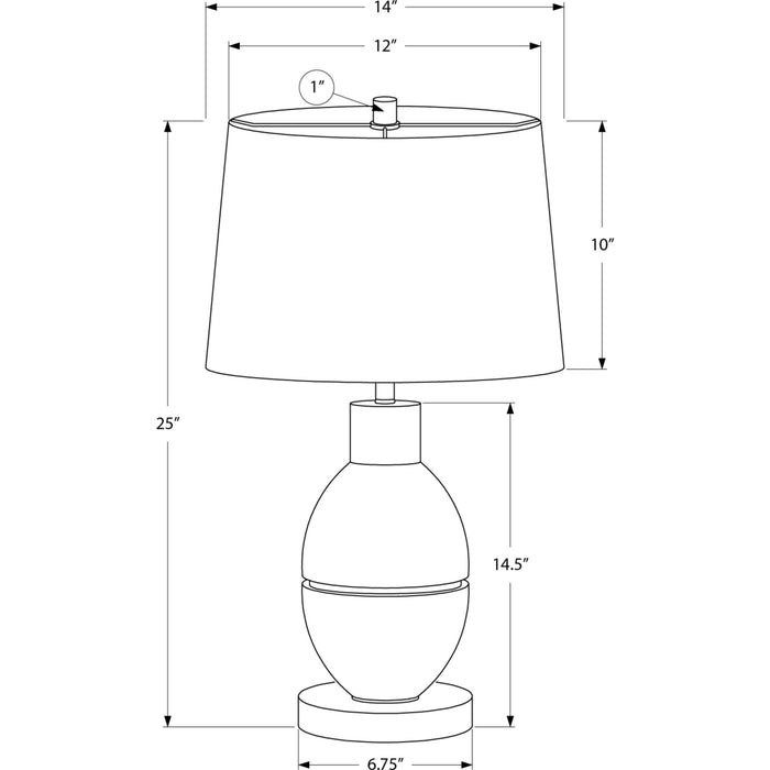 25"H Table Lamp Resin base