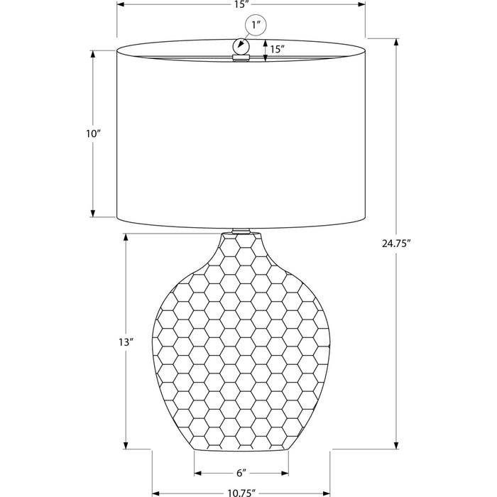 25"H Table Lamp Resin base
