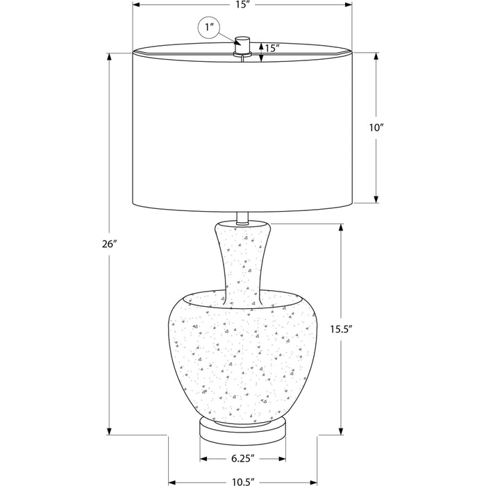 26"H Table Lamp Glass base