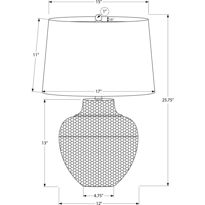 26"H Table Lamp Metal base