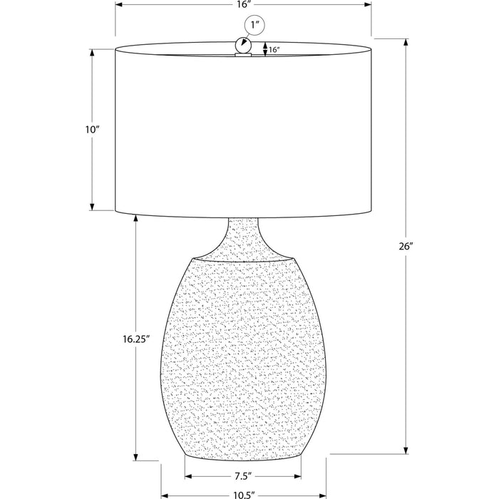 26"H Table Lamp Resin base