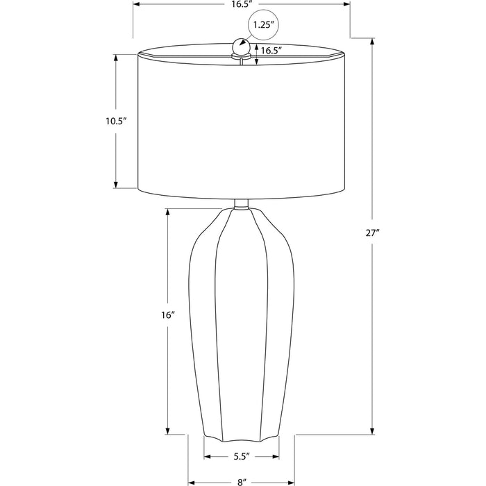 27"H Table Lamp Ceramic base