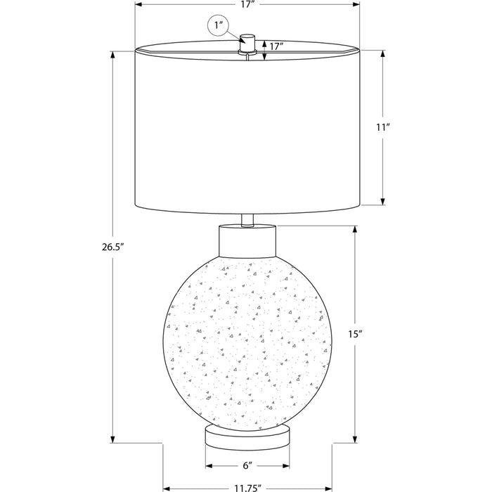 27"H Table Lamp Resin base