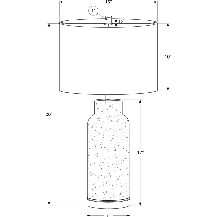 28"H Table Lamp Glass base