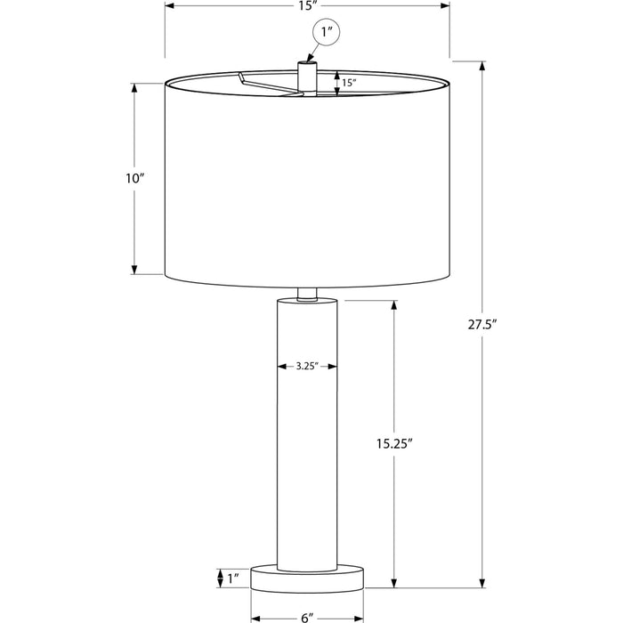 28"H Table Lamp Metal base