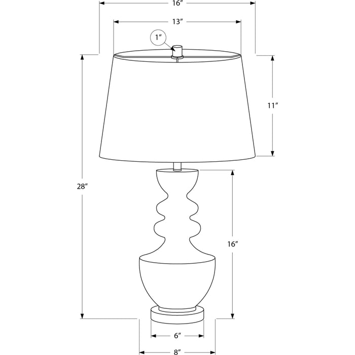 28"H Table Lamp Resin base